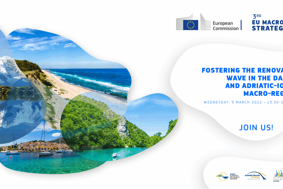 Workshop titled “Fostering the renovation wave in the Danube and Adriatic-Ionian macro-regions” – 9 March 2022 13:30 – 15:00